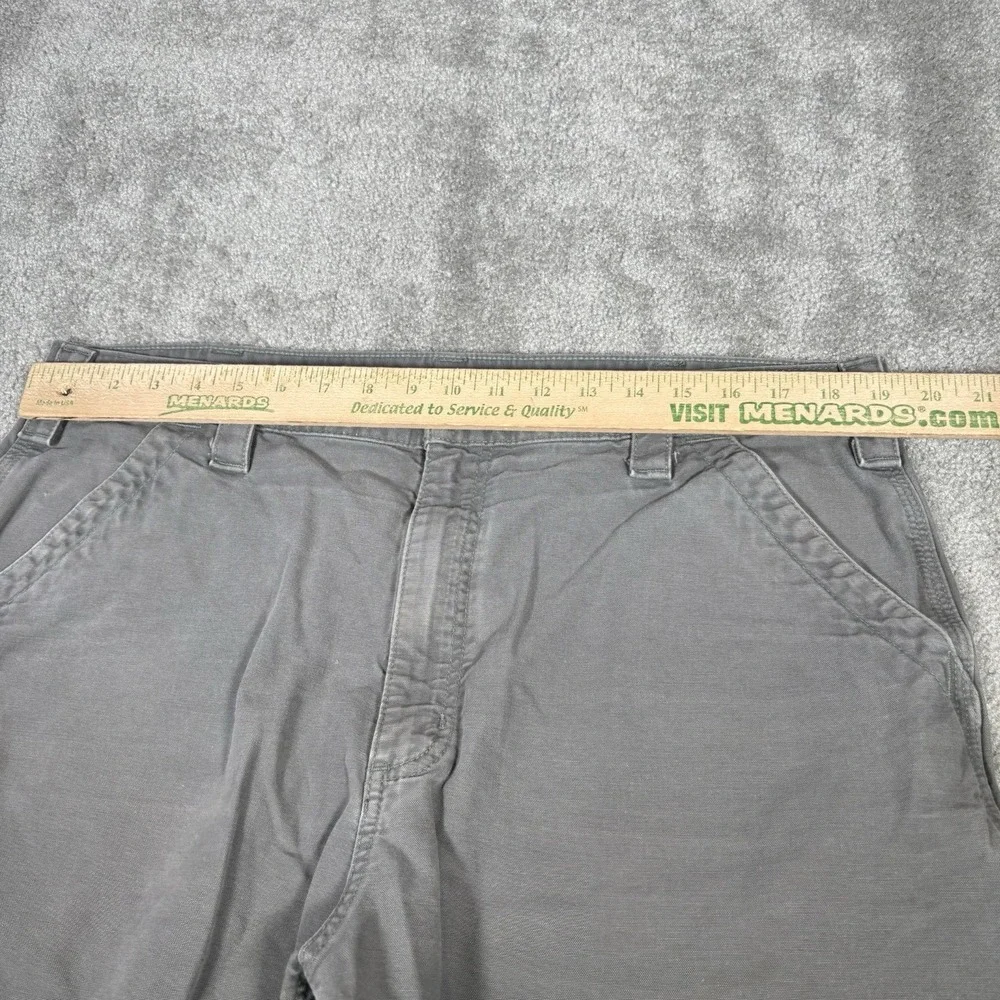 Carhartt Shorts Mens 38 Gray Canvas Original Fit Carpenter Workwear B147